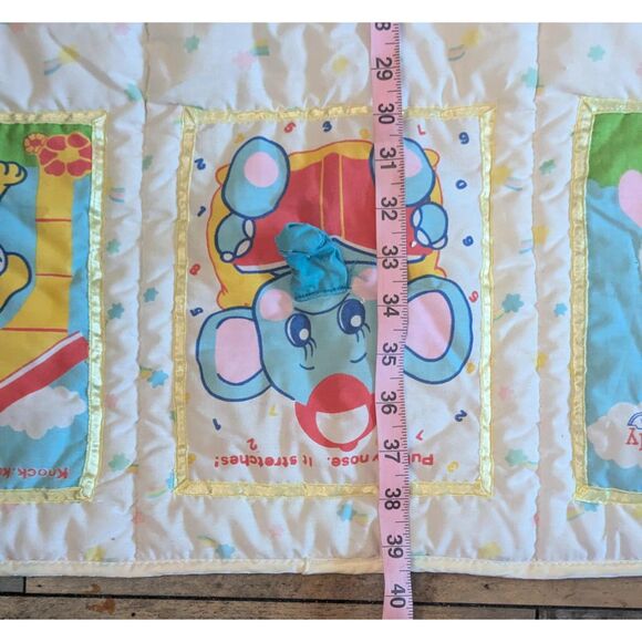 VINTAGE Jolly Toys Sensory Activity Mat 1970s Baby Quilt Tummy Time Playmat - Picture 5 of 6